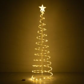 6FT Spiral Christmas Tree Light, Warm White