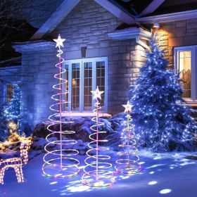 3FT+4FT+6FT Batteried LED Christmas Spiral Light 3PCS Set | 11LST003-346B-RGB.V2 Upgraded Version