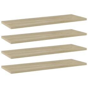 Bookshelf Boards 4 pcs Sonoma Oak 23.6"x7.9"x0.6" Engineered Wood