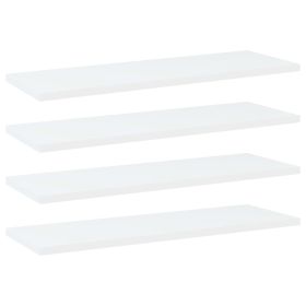 Bookshelf Boards 4 pcs White 23.6"x7.9"x0.6" Engineered Wood