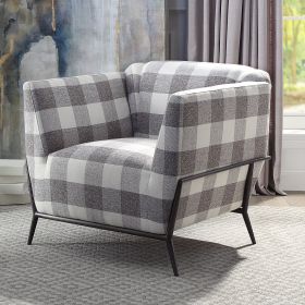 ACME Niamey II Accent Chair, Pattern Fabric & Metal 59725