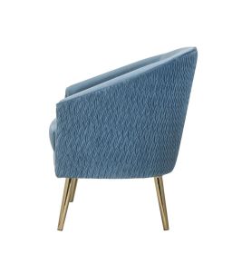 Benny Accent Chair; Velvet & Gold