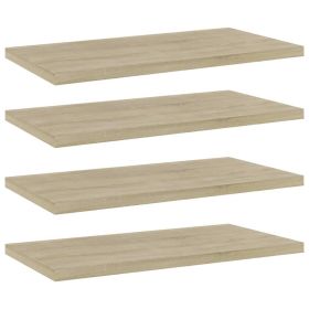 Bookshelf Boards 4 pcs Sonoma Oak 15.7"x7.9"x0.6" Engineered Wood