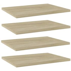 Bookshelf Boards 4 pcs Sonoma Oak 15.7"x11.8"x0.6" Engineered Wood