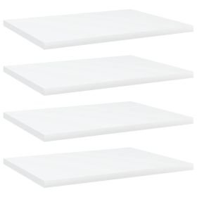 Bookshelf Boards 4 pcs White 15.7"x11.8"x0.6" Engineered Wood