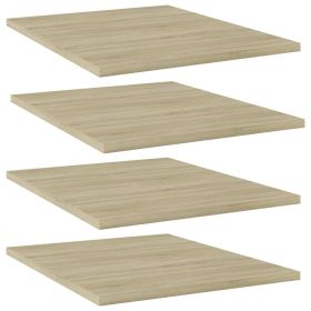 Bookshelf Boards 4 pcs Sonoma Oak 15.7"x19.7"x0.6" Engineered Wood