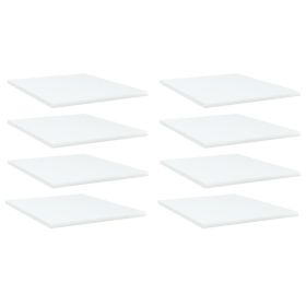 Bookshelf Boards 8 pcs White 15.7"x19.7"x0.6" Engineered Wood