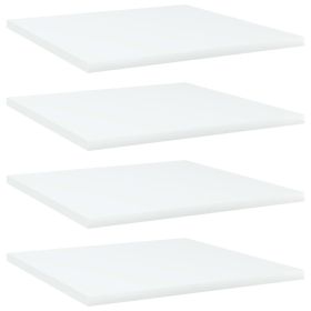 Bookshelf Boards 4 pcs White 15.7"x15.7"x0.6" Engineered Wood