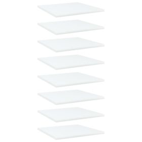 Bookshelf Boards 8 pcs White 15.7"x15.7"x0.6" Engineered Wood