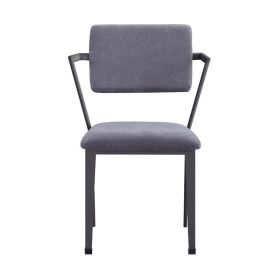 ACME Cargo Chair, Gray Fabric & Gunmetal 37898