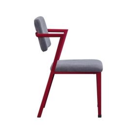 ACME Cargo Chair, Gray Fabric & Red 37918