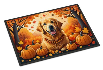 NEW Golden Retriever Fall Doormat Front Door Mat Indoor Outdoor Rugs for Entryway, Non Slip Washable Low Pile, 18H X 27W