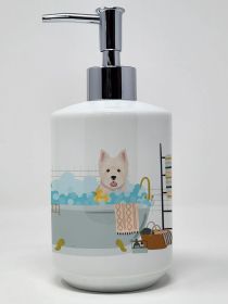 Westie West Highland White Terrier Ceramic Soap Dispenser Hand Soap Dispenser Pump Bottles for Bathroom Kitchen